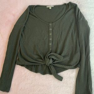 Express Olive Green Top